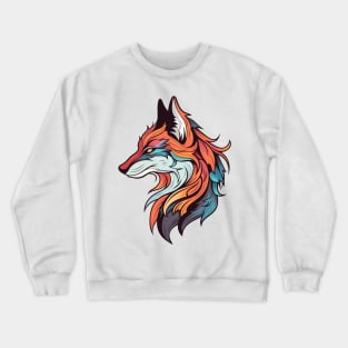 Neo Traditional Fox Crewneck Sweatshirt